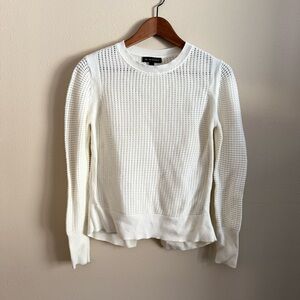 Banana Republic White Textured Knit Top